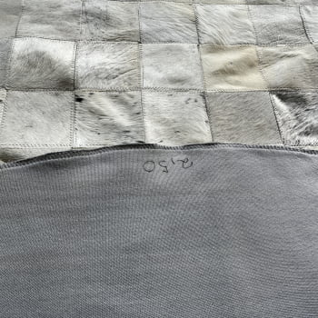 Tapete De Couro Redondo cinza griss 2,50 diâmetro peça 10x10