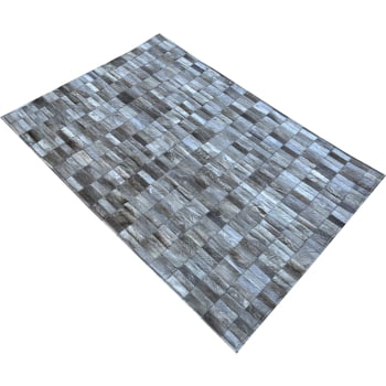 Tapete de couro cinza natural 1,00x1,50 s/borda peça 3x9cm