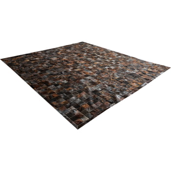 Tapete de couro marrom exótico escuro 3,00x3,50 c/b peça 10