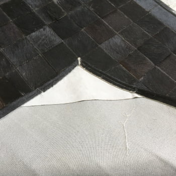 Tapete de couro preto café 0,80x2,00 com bordas